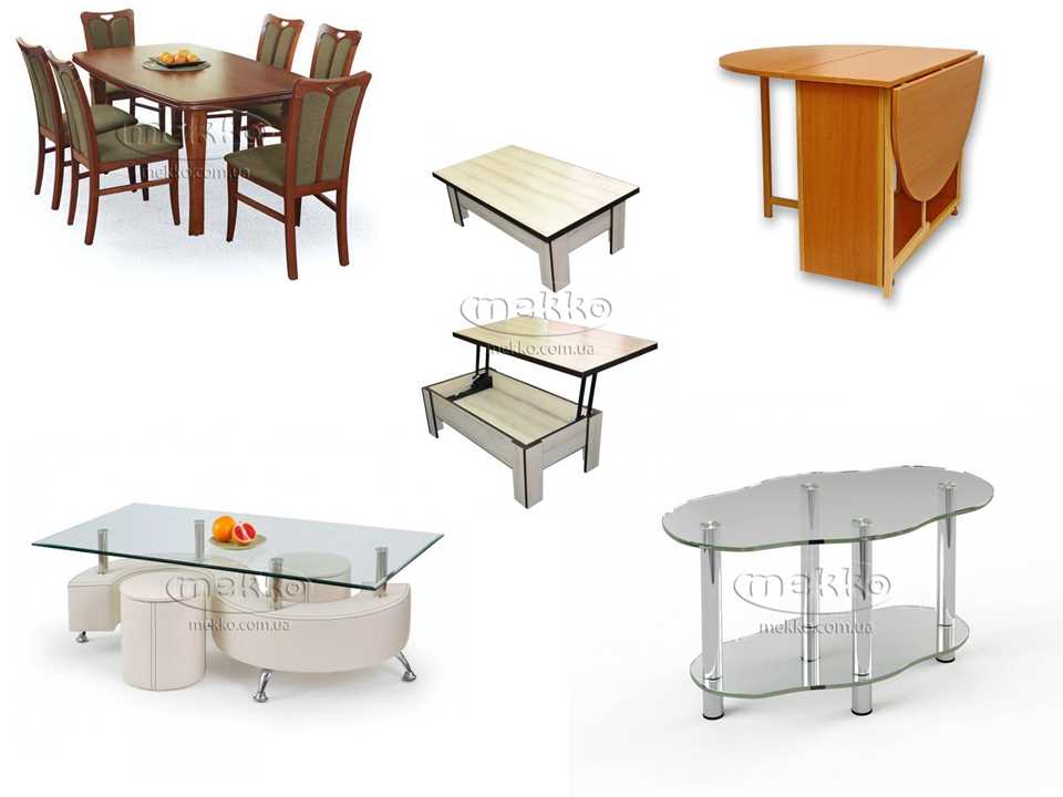 Широкий ассортимент столов для гостиной представлен на сайте интернет магазин мебели Мекку